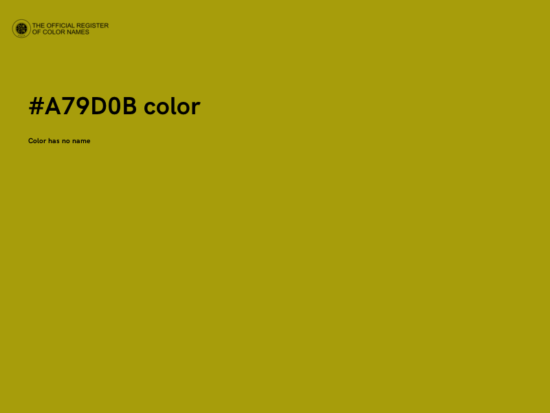 #A79D0B color image