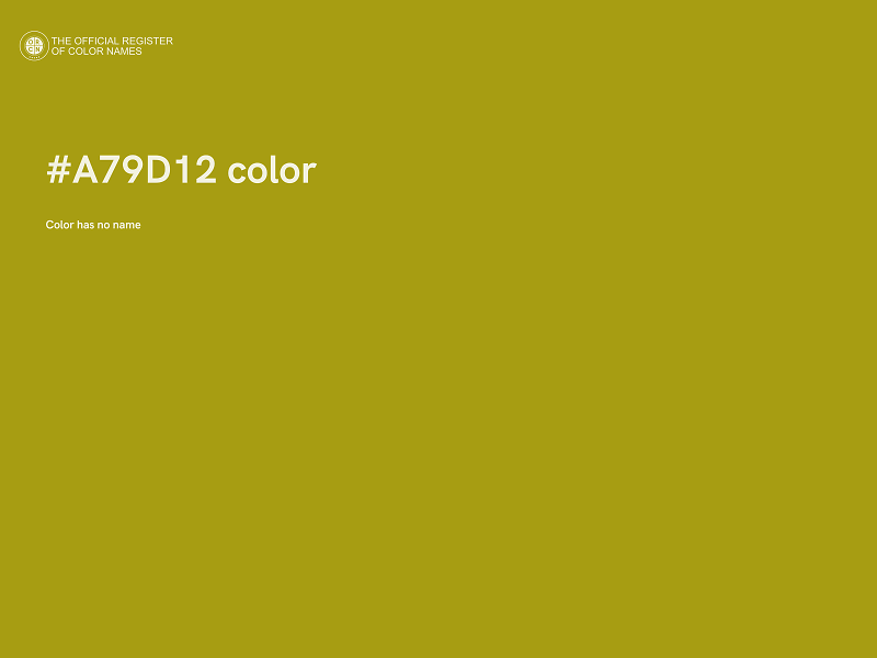 #A79D12 color image