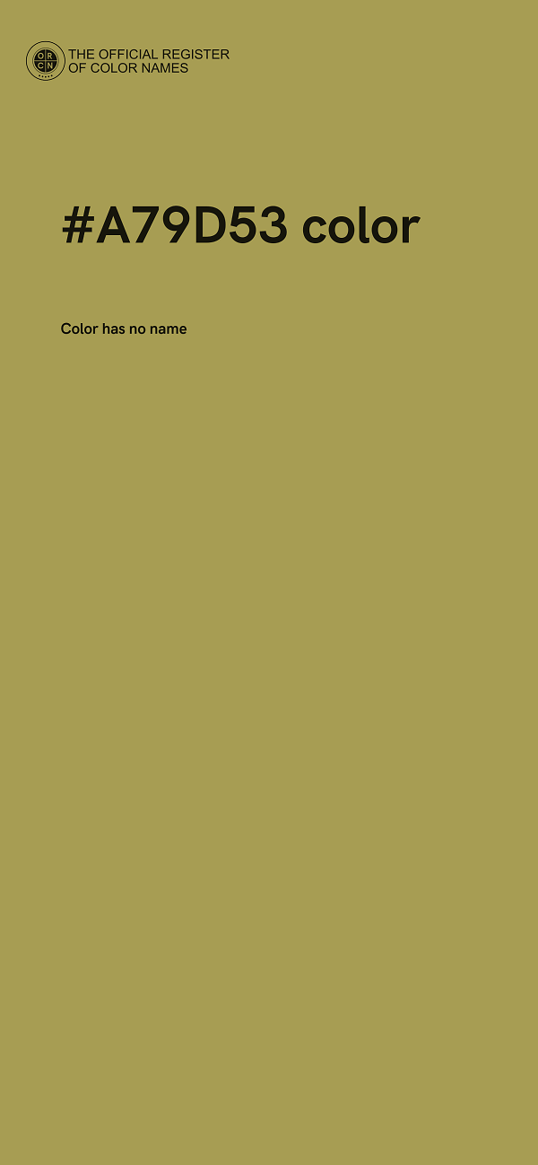 #A79D53 color image