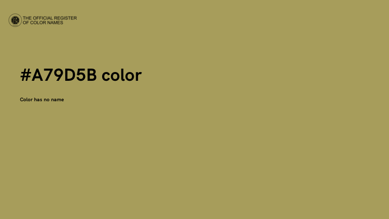 #A79D5B color image
