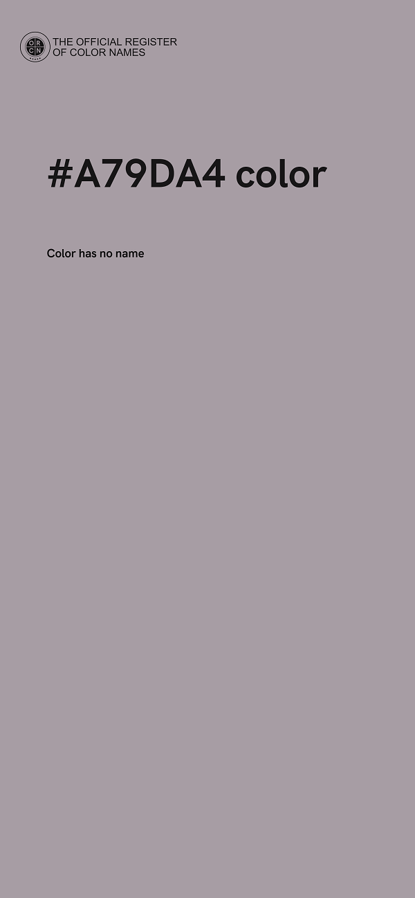 #A79DA4 color image