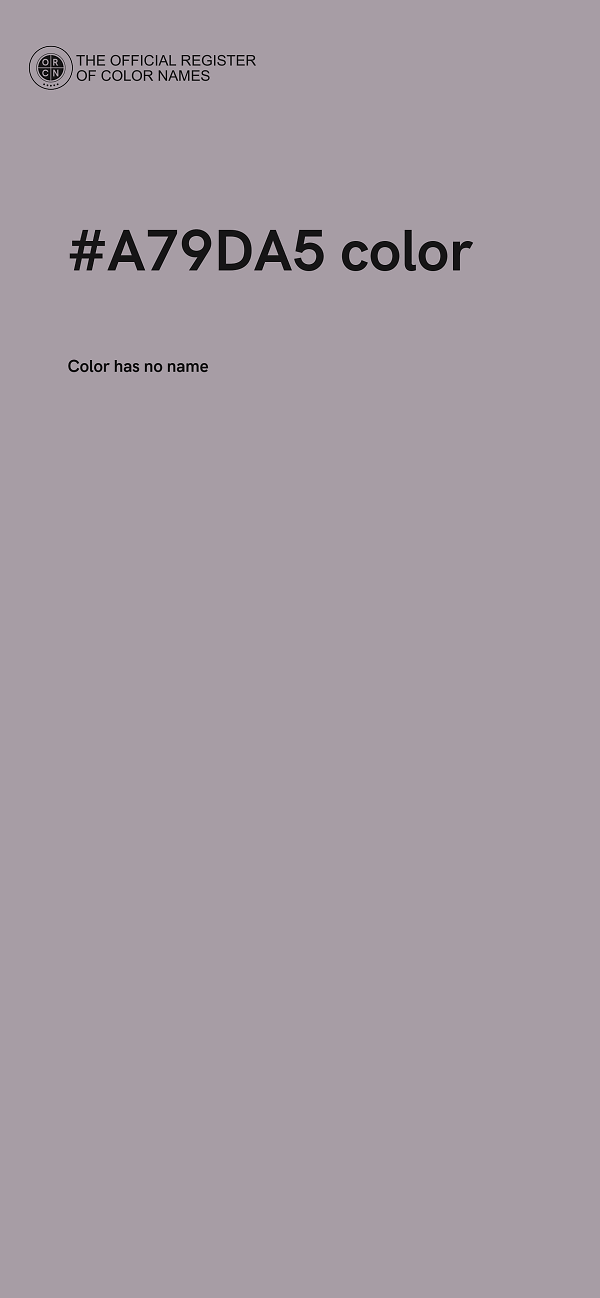 #A79DA5 color image