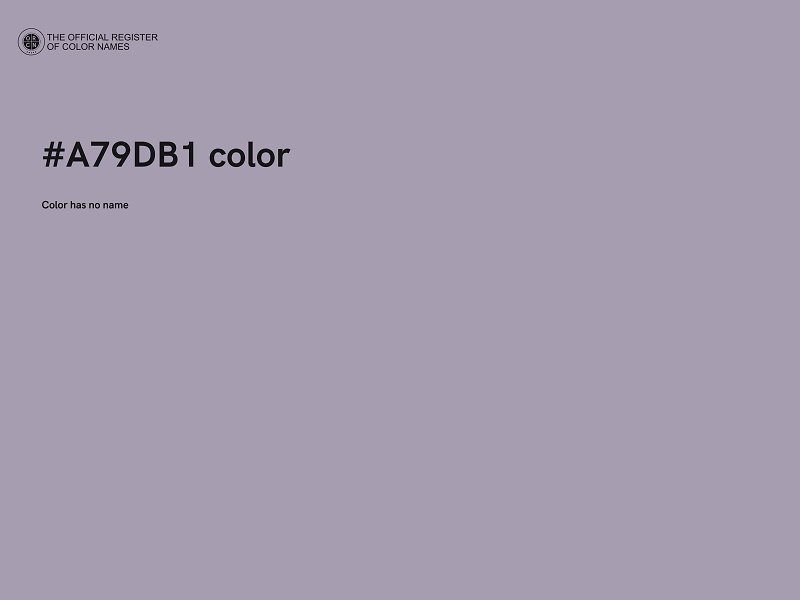 #A79DB1 color image