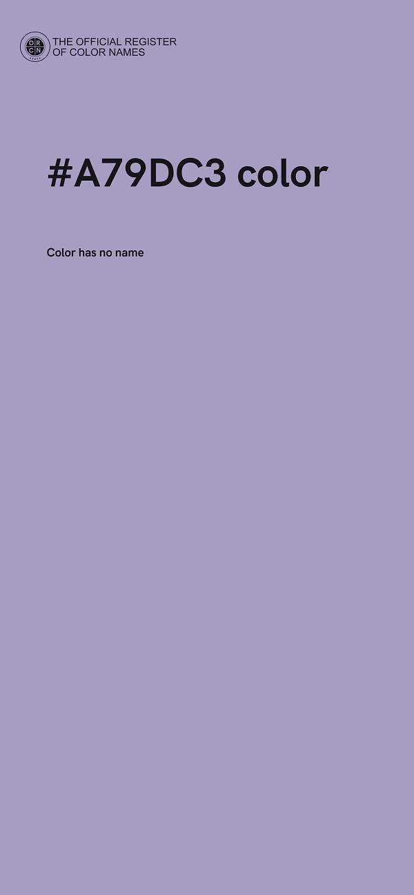 #A79DC3 color image