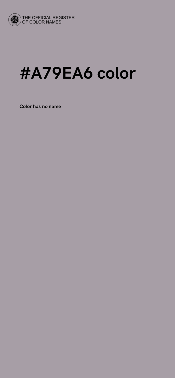 #A79EA6 color image