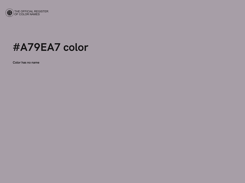 #A79EA7 color image