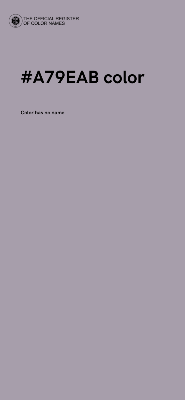 #A79EAB color image