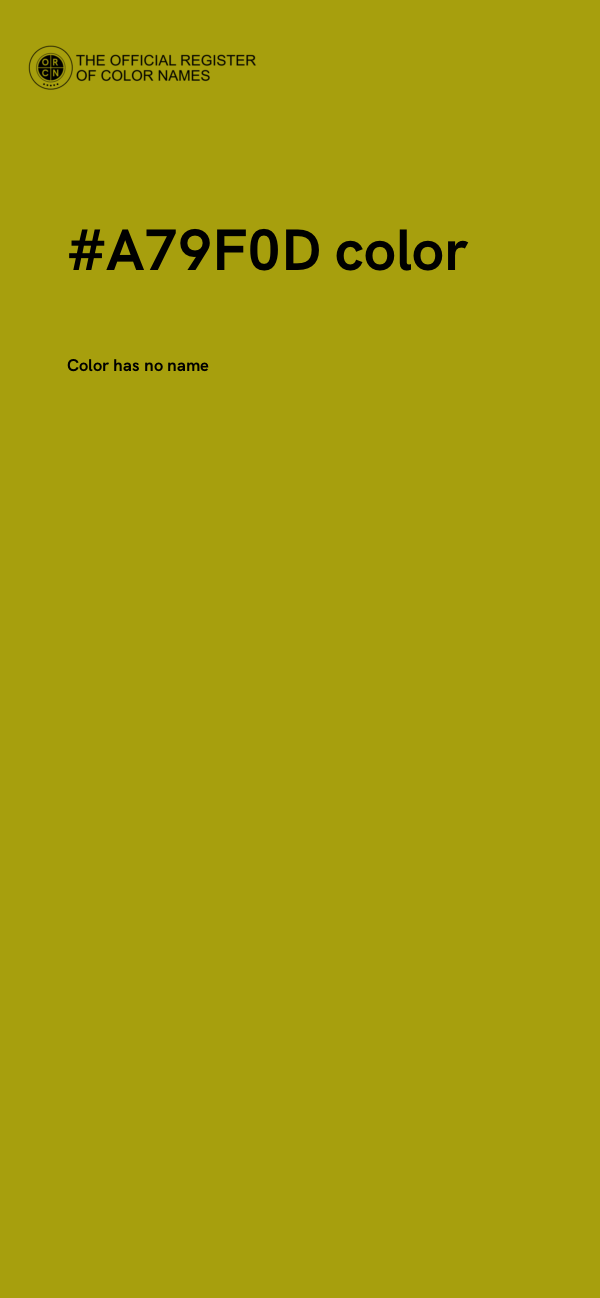 #A79F0D color image