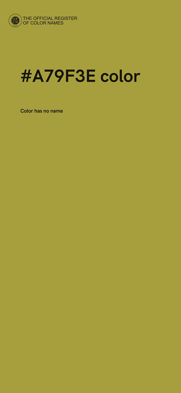 #A79F3E color image