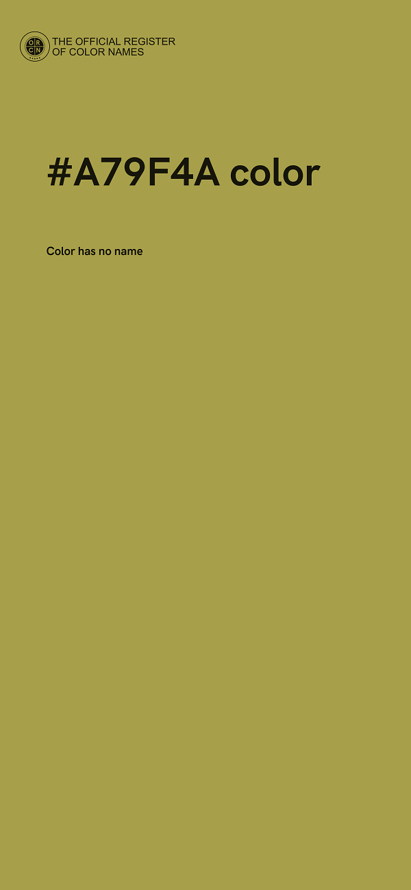 #A79F4A color image