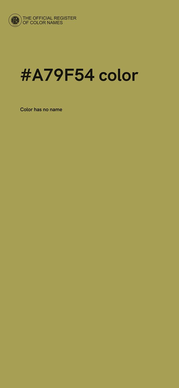 #A79F54 color image