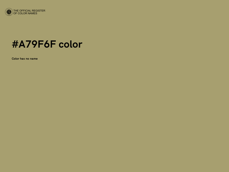 #A79F6F color image