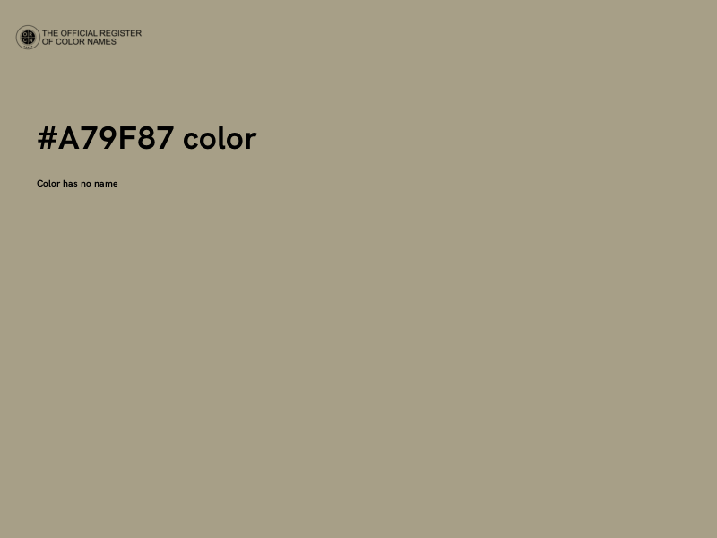 #A79F87 color image