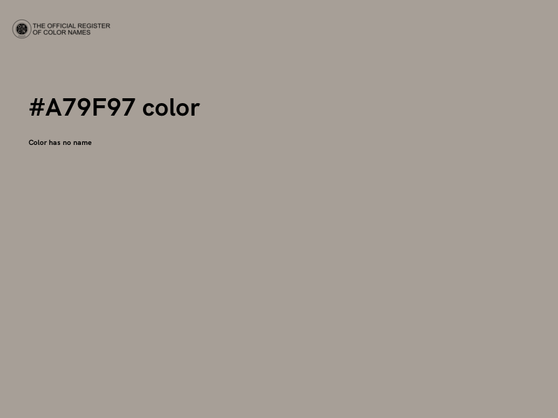 #A79F97 color image