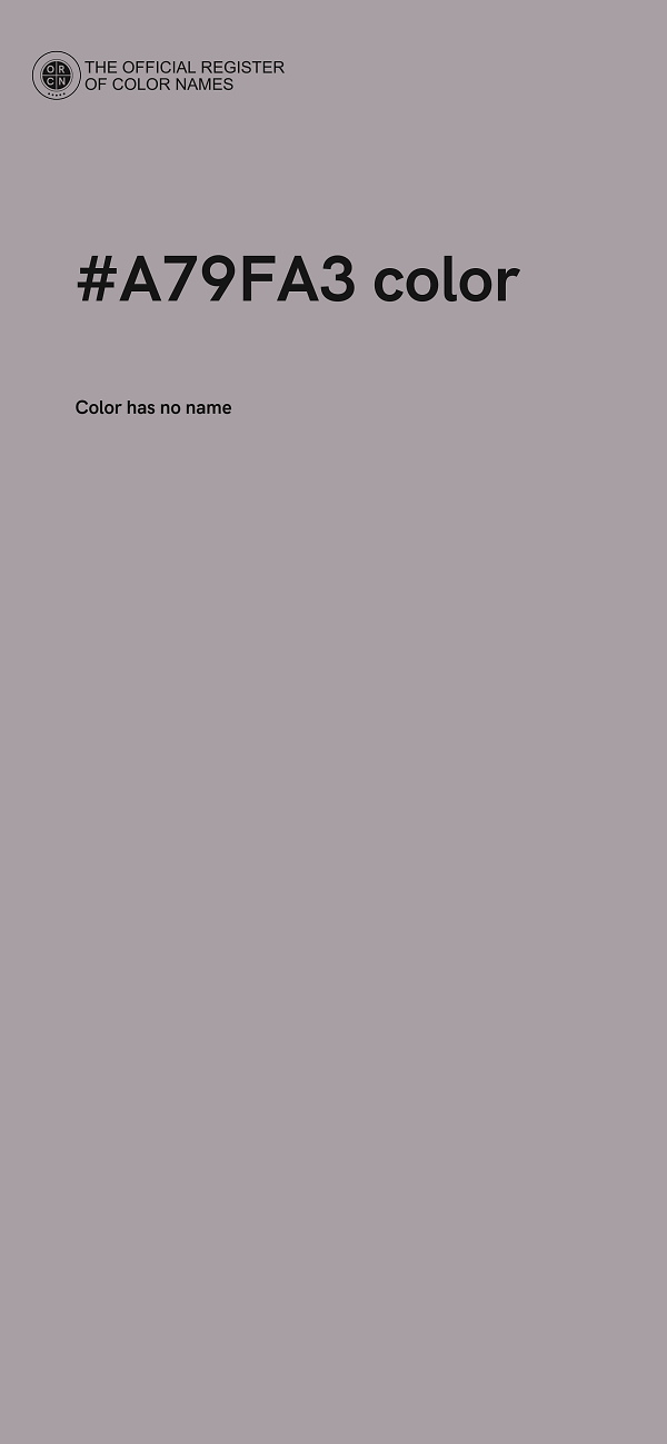 #A79FA3 color image