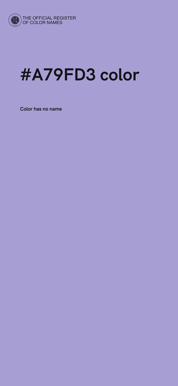 #A79FD3 color image