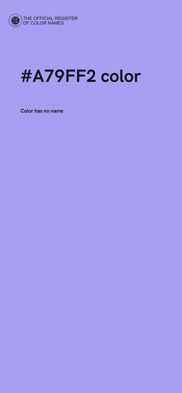 #A79FF2 color image