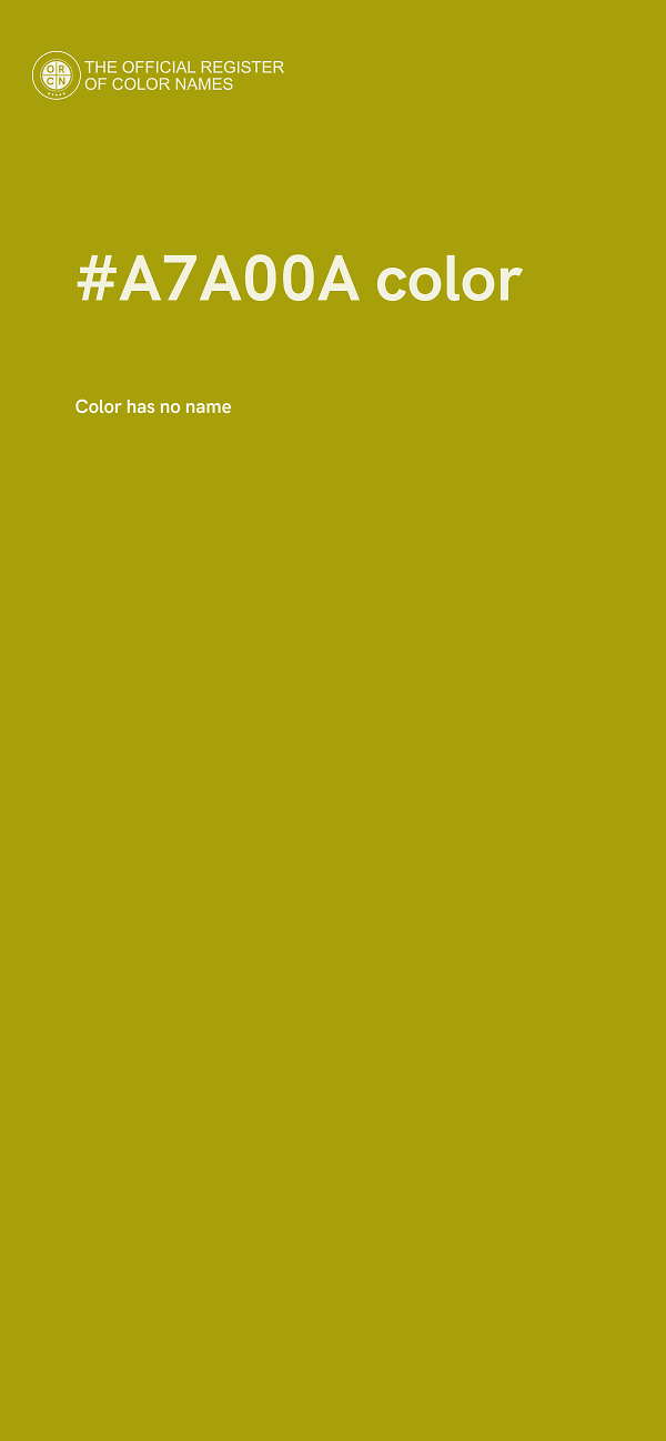 #A7A00A color image