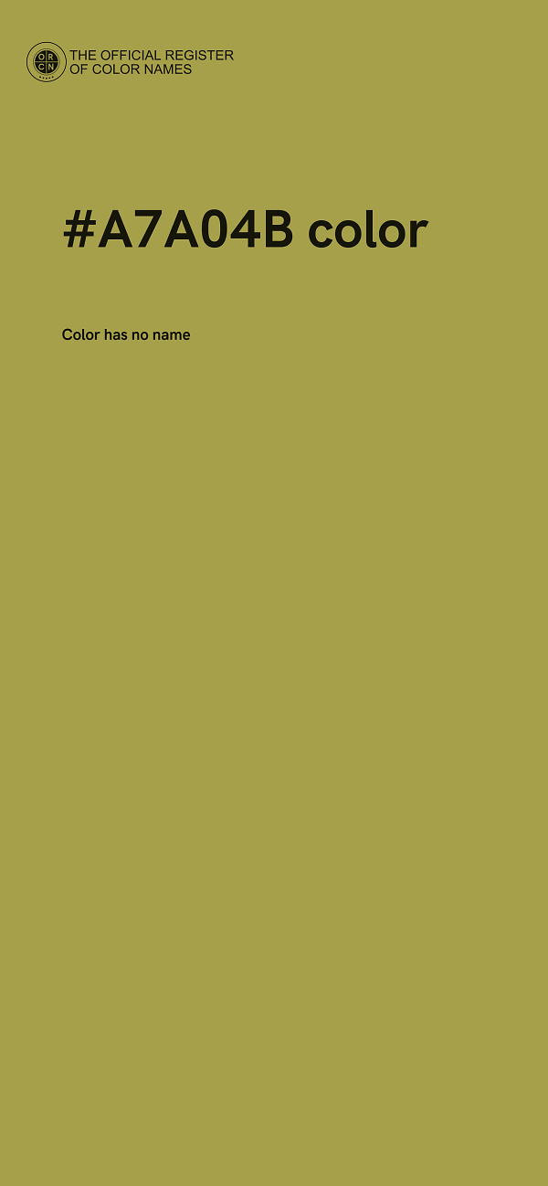 #A7A04B color image