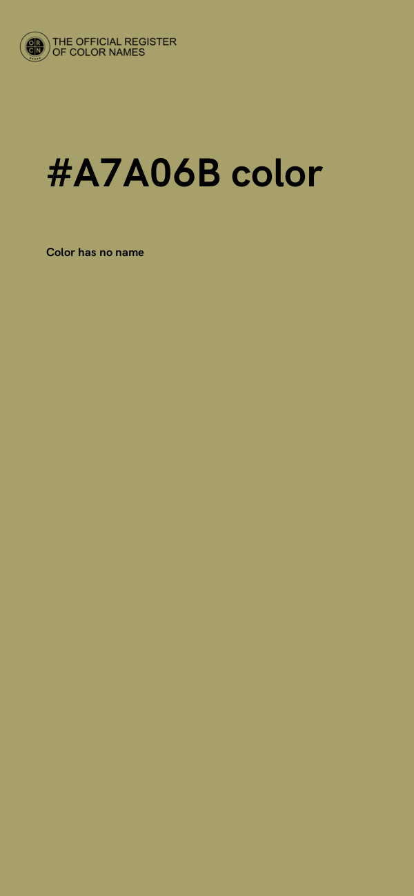 #A7A06B color image