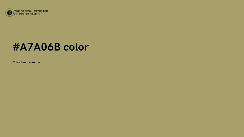 #A7A06B color image