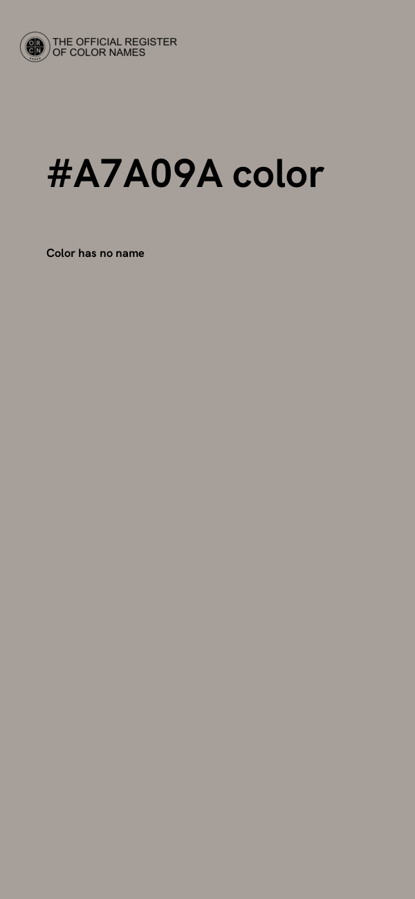 #A7A09A color image