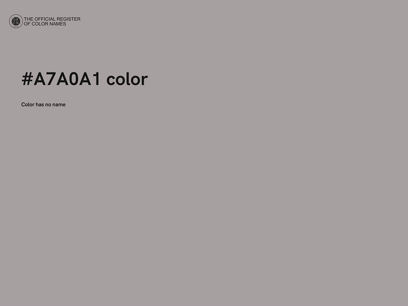 #A7A0A1 color image