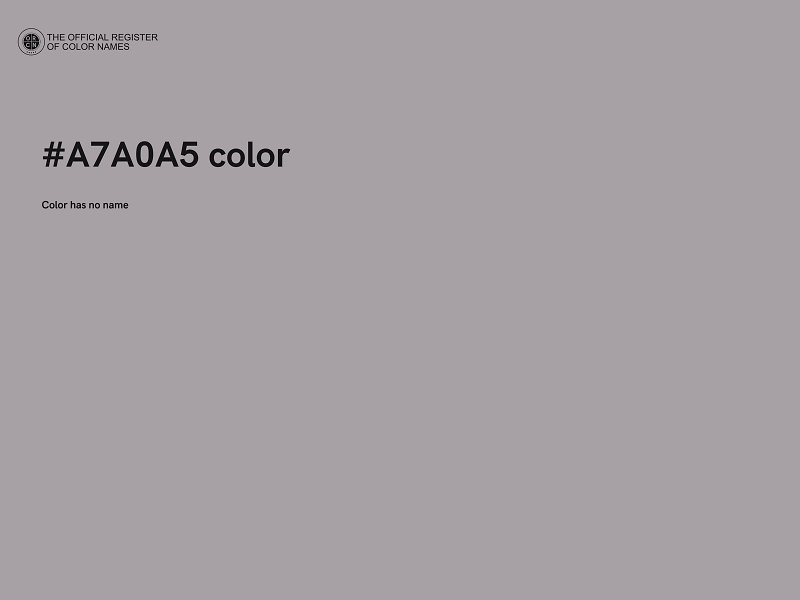 #A7A0A5 color image