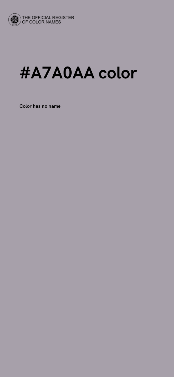 #A7A0AA color image
