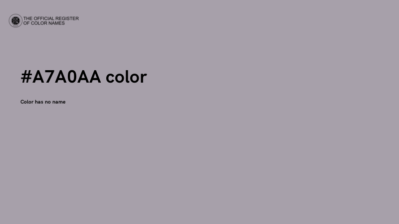 #A7A0AA color image
