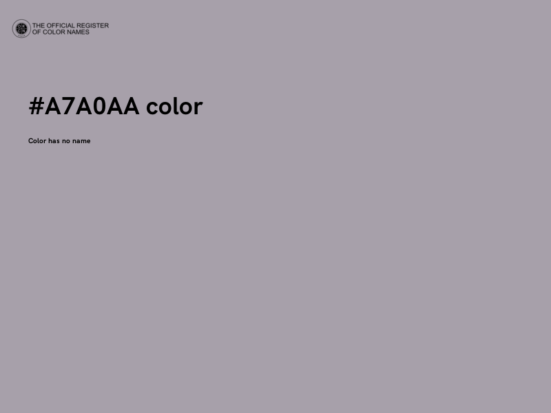 #A7A0AA color image