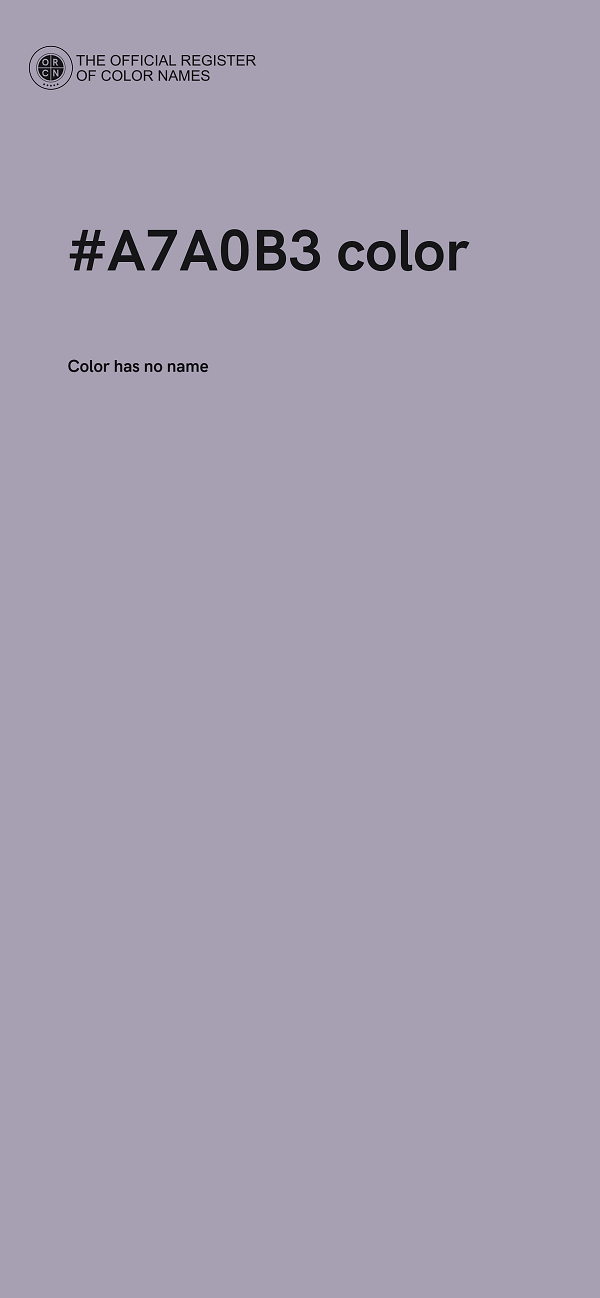#A7A0B3 color image