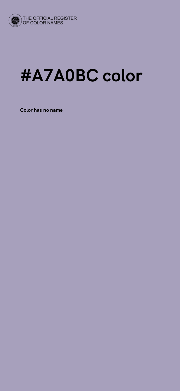 #A7A0BC color image