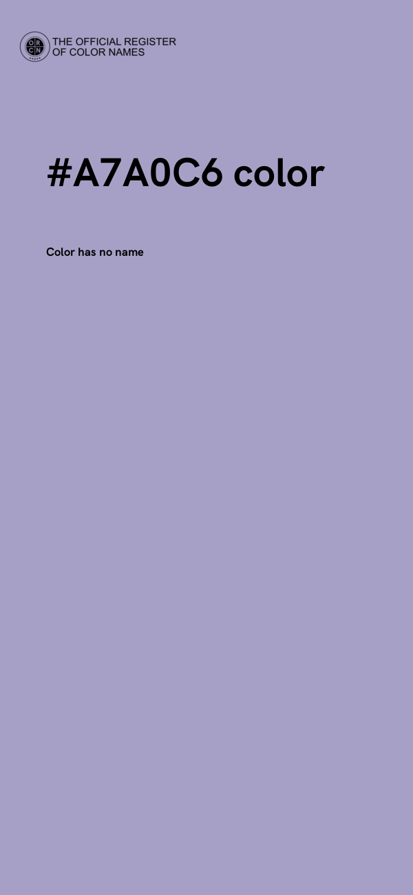 #A7A0C6 color image