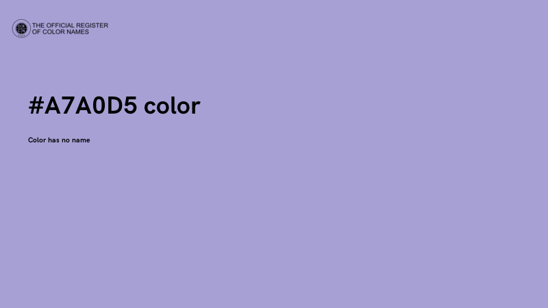 #A7A0D5 color image