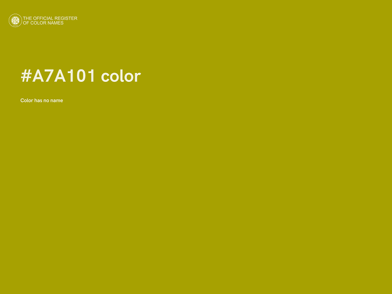 #A7A101 color image