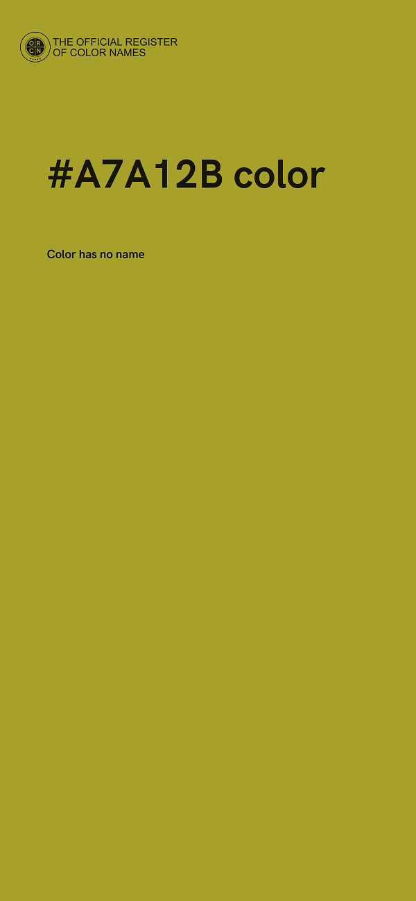 #A7A12B color image