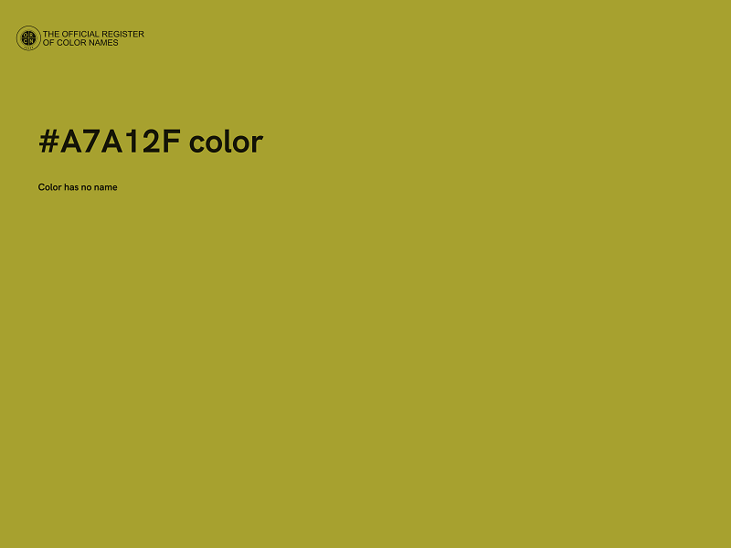 #A7A12F color image