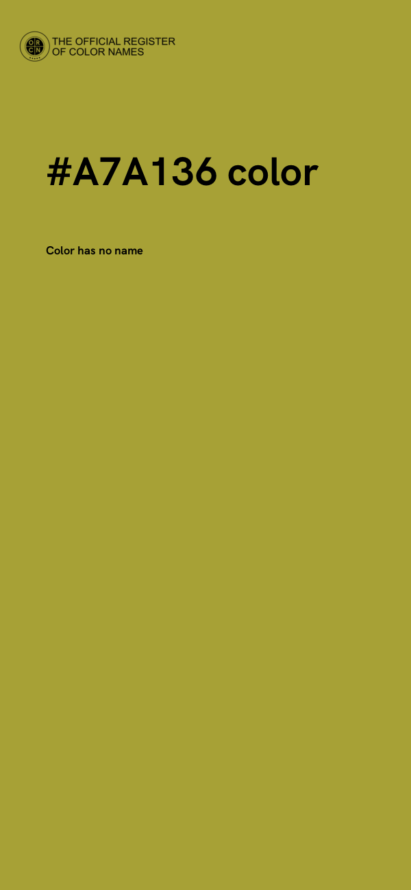 #A7A136 color image