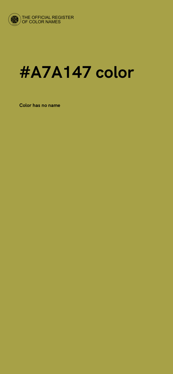 #A7A147 color image
