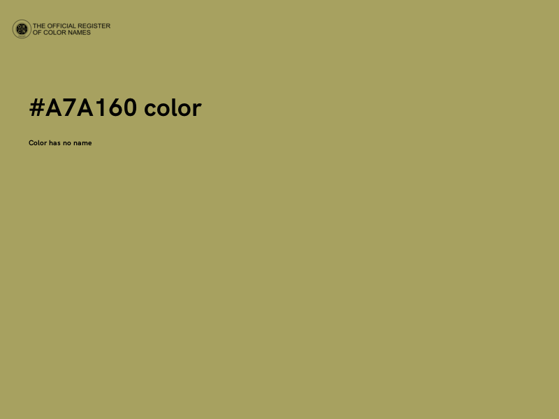 #A7A160 color image