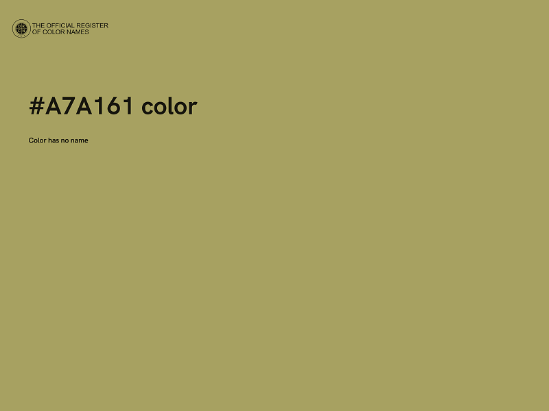 #A7A161 color image