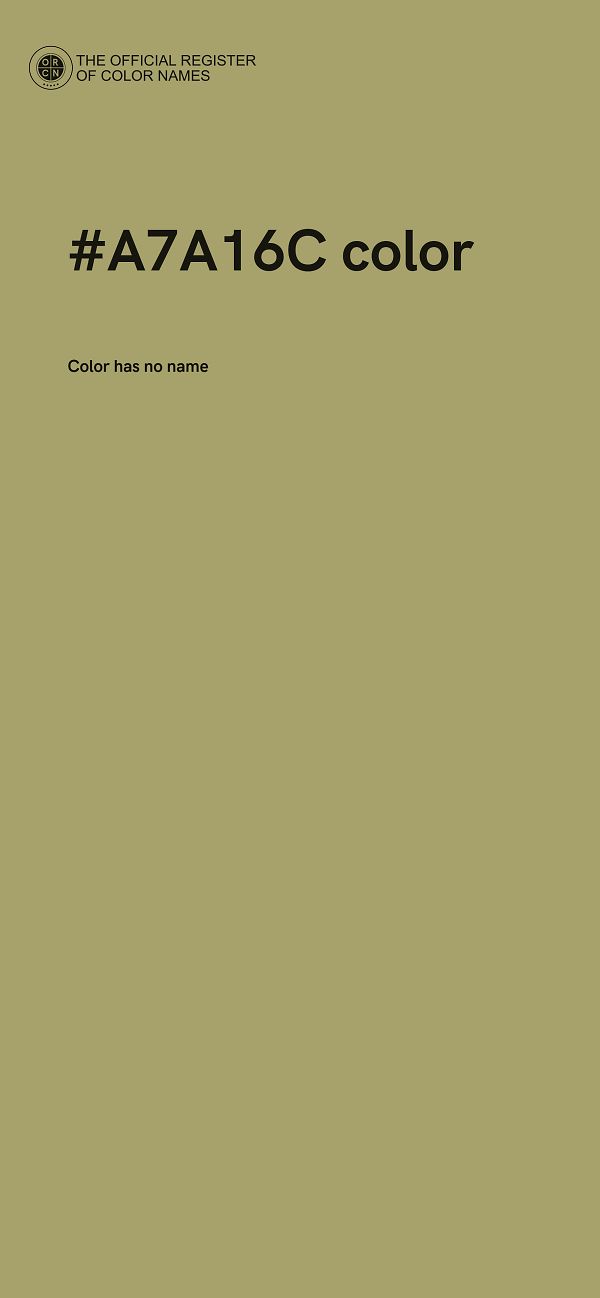#A7A16C color image