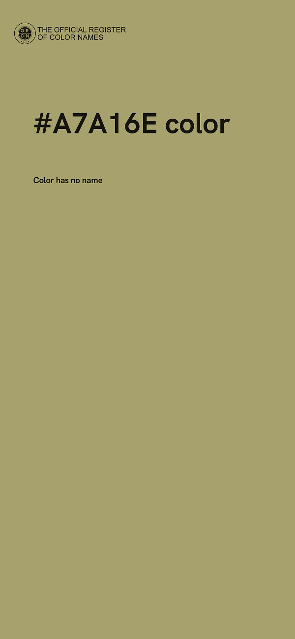 #A7A16E color image