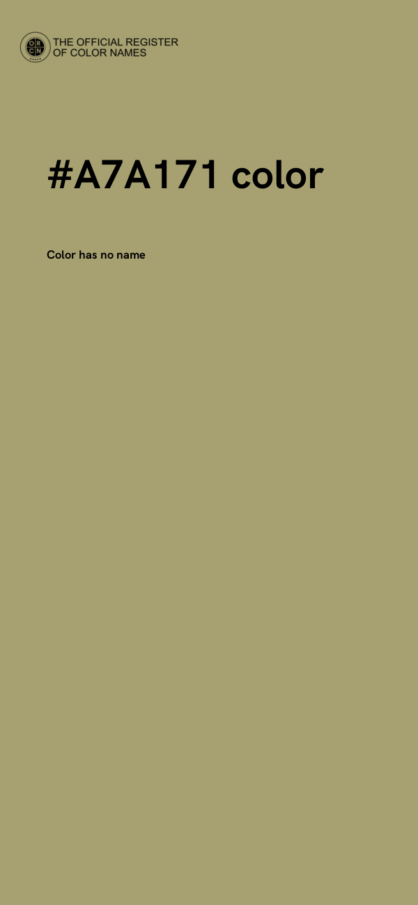 #A7A171 color image