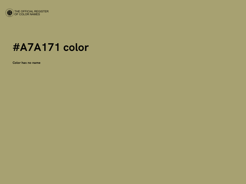 #A7A171 color image