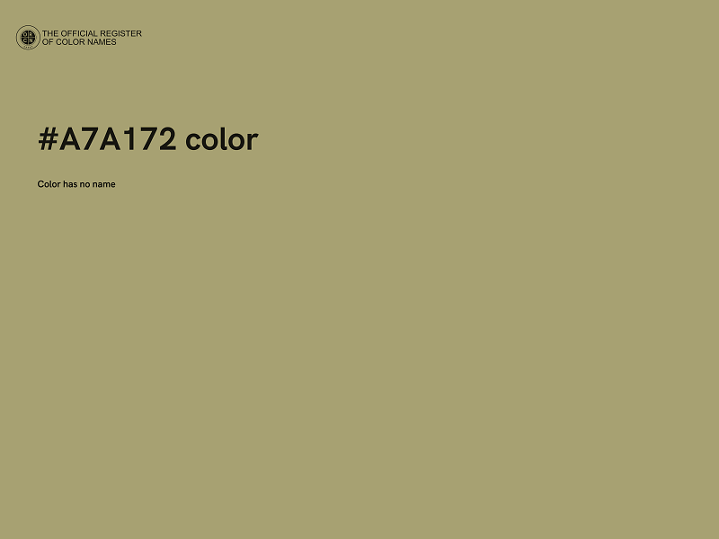 #A7A172 color image