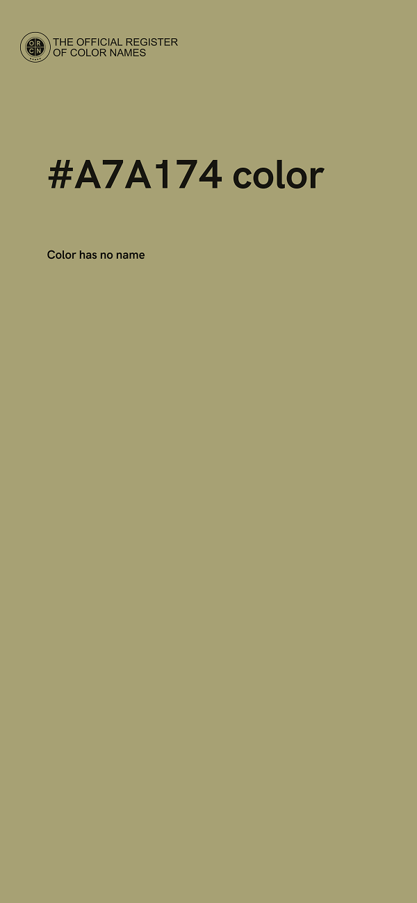 #A7A174 color image