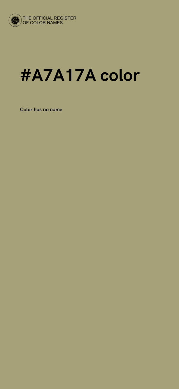 #A7A17A color image