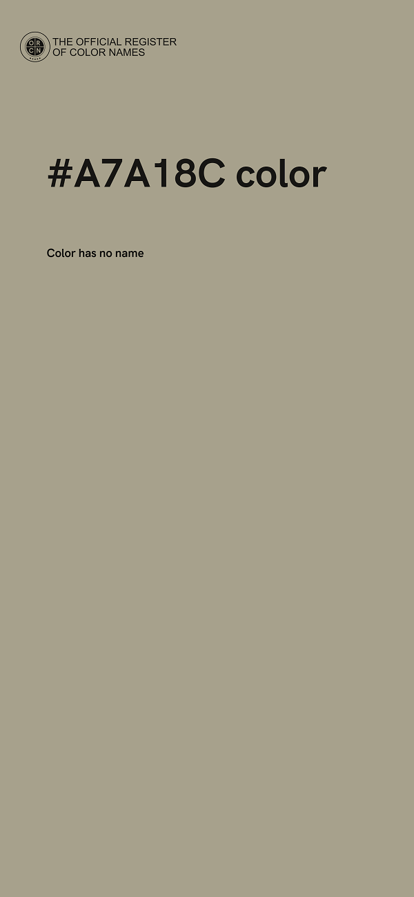 #A7A18C color image
